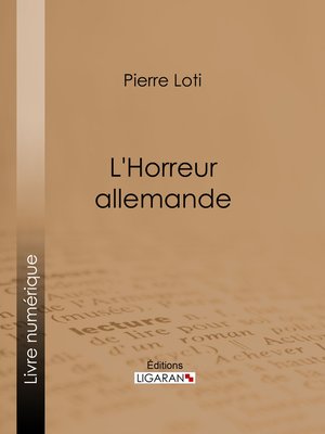 cover image of L'Horreur allemande